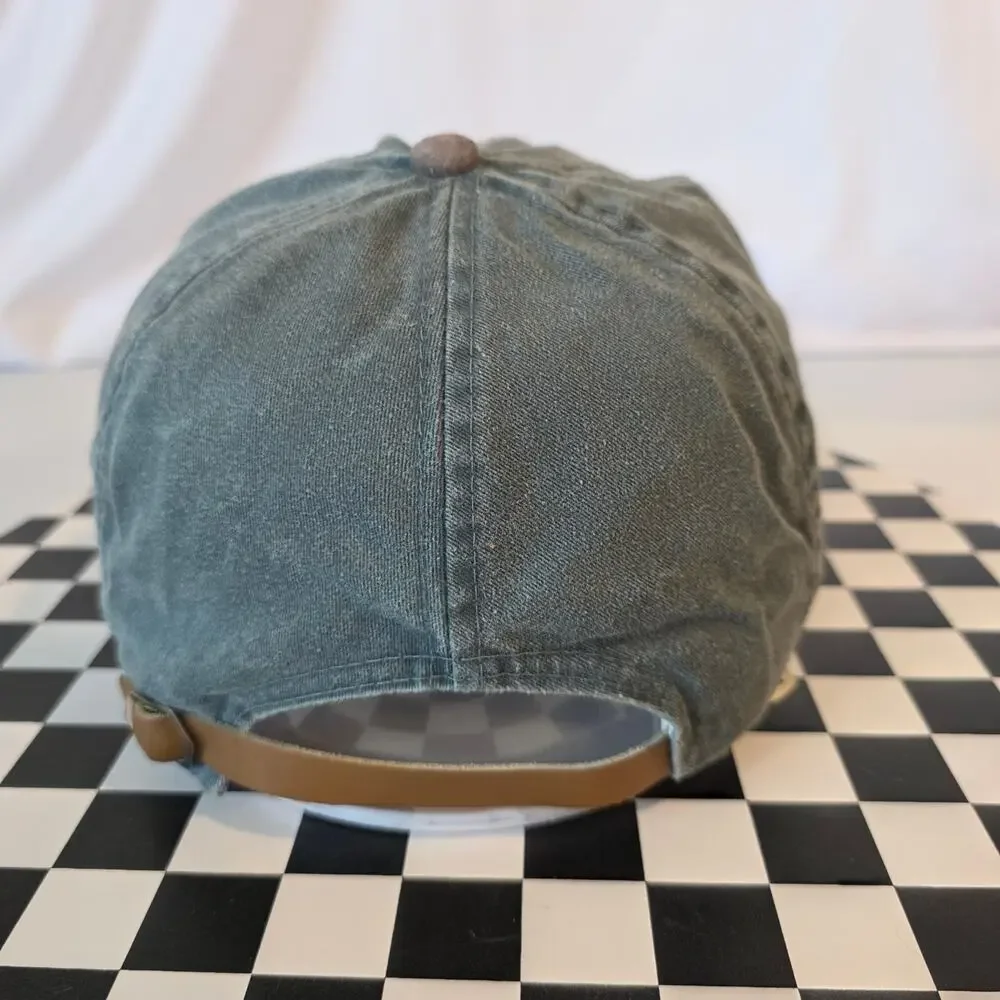KP Caps Ellis Foster Faded Green Suede Brim Strapback Dad Hat